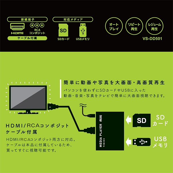 VERSOS VS-DD501 [メディアプレーヤー] | 激安の新品・型落ち