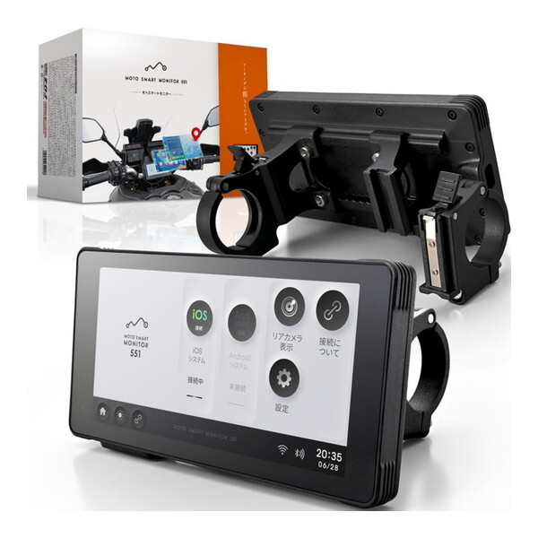 �f�C�g�i ���g�X�}�[�g���j�^�[551 25043 [�o�C�N �X�}�[�g���j�^�[ (CarPlay Android Auto�Ή� 5.5�C���` �f�B�X�v���C �h�� �h�o)]