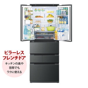 シャープ 505L 冷蔵庫 SJ-MF51P-H｜ダスクダークメタル SHARP SJ-MF51P-H ダスクダークメタル Fit63 [冷蔵庫 (505L・フレンチ
