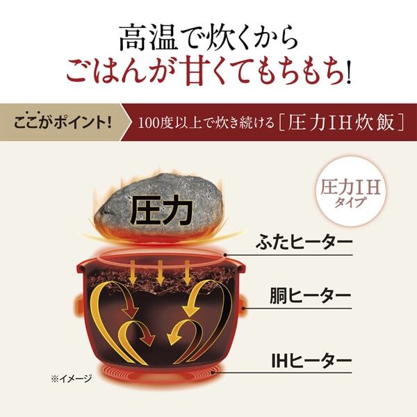 象印 NW-YA10-BA ブラック 極め炊き [圧力IH炊飯器 (5.5合炊き