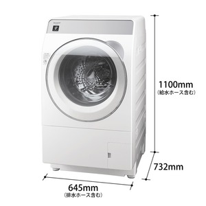 【新古品】2025年 シャープ ドラム式洗濯乾燥機 ES-K11C ホワイト ES-K11C | 洗濯機：シャープ