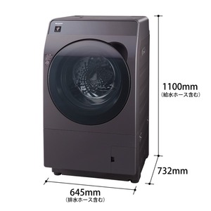 SHARP ES-K11C-TL リッチブラウン [ドラム式洗濯乾燥機(洗濯11.0kg