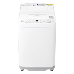SHARP ES-TX6K-W ホワイト系 穴なし槽 [縦型洗濯乾燥機 (洗濯6.5kg