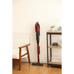 掃除機 静電モップ付き アイリスオーヤマ 極細軽量 スティッククリーナー 2Way 立てかけ収納 レッド IC-SBA6-R 0 IRIS OHYAMA（アイリスオーヤマ） 掃除機 静電モップ付き 極細軽量