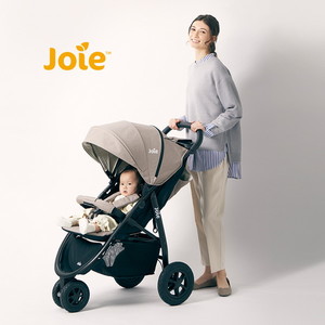 Joie chrome ベビーカー ブラック/ベージュ joie ベビーカー ライトトラックス エア クロム(レインカバー