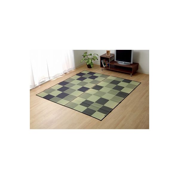 �C�P�q�R�E�R�[�|���[�V���� 1050970132303 �����Y �������O�J�[�y�b�g �u���b�N2 �O���[ ��140×200cm