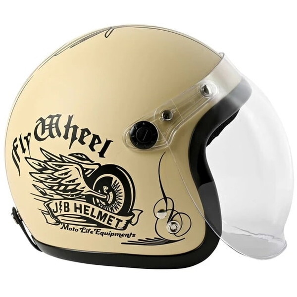 RIDEZ JB FLYWHEEL IVORY 57-60cm未満 [デザインジェットヘルメット