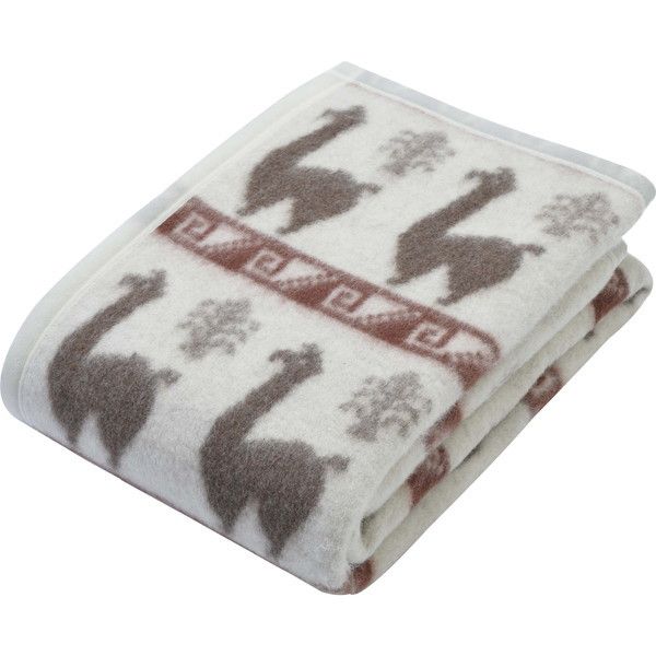 西川 248371935 アルパカ毛布 アルパカ柄 高級 天然素材 リバーシブル