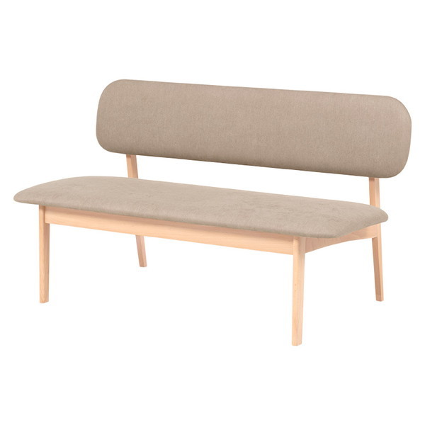 業務用店舗用ソファ 長椅子 グレー 右肘掛け ダイニングベンチ