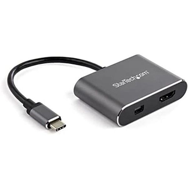 StarTech CDP2HDMDP スペースグレー USB-C-Mini DisplayPort/HDMI変換