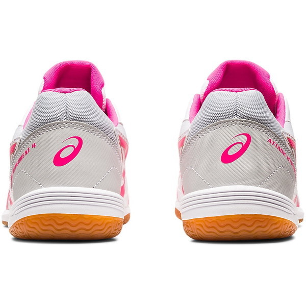 アシックス 卓球シューズ ATTACK HYPERBEAT 4 WHITE/PINK GLO 1073A056