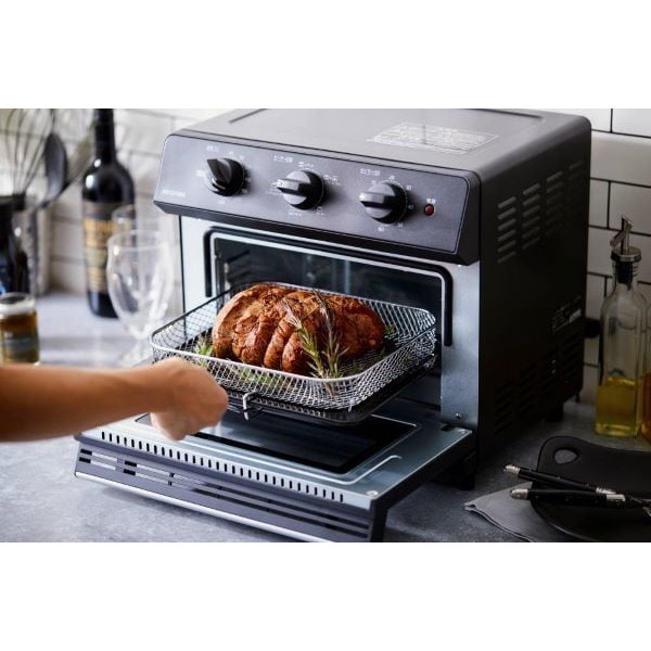 アイリスオーヤマ　ノンフライ熱風オーブン [FVX-D3B-B] ブラック オーブン 4枚焼き 熱風 ノンフライ FVX-D14A-B ブラック H516688