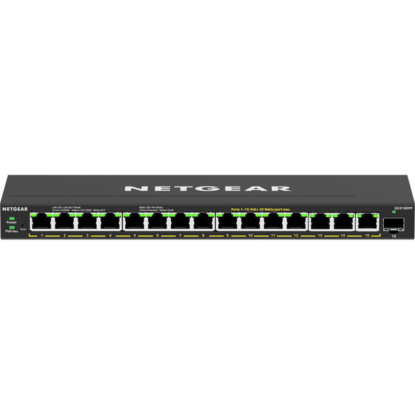 NETGEAR GS316EPP-100JPS [SOHO/家庭向けPoE+対応 (231W) ギガビット15