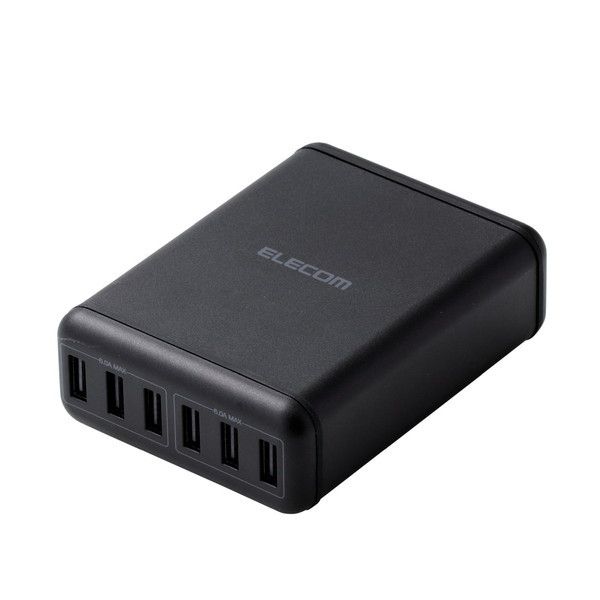 ELECOM MPA-ACD03BK X}[gtHE^ubgpAC[d USB-A6|[g(܂[d) dP[u1.5m ubN