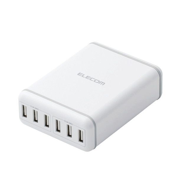 ELECOM MPA-ACD03WH X}[gtHE^ubgpAC[d USB-A6|[g(܂[d) dP[u1.5m zCg