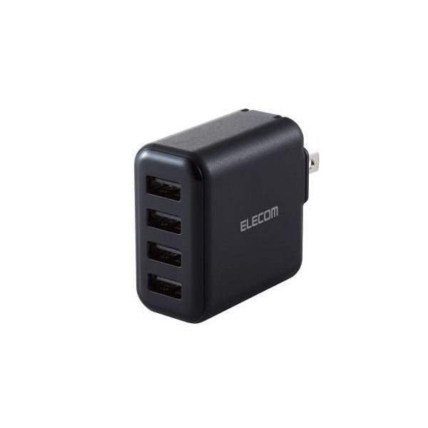 ELECOM MPA-ACU13BK ubN [iPhone[d AC[d 4.8Ao USB 4|[g]