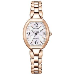 CITIZEN(シチズン) ES9482-51W ホワイト×ピンクゴールド EXCEED (エクシード) [エコ・ドライブ電波腕時計 (レディースウォッチ)]