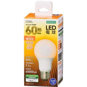 オーム電機 LDA7L-G AG52 [LED電球 (E26 60形相当 電球色)]