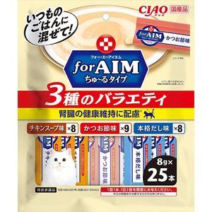 いなばペットフード CIAO for AIM ちゅ～る 25本入り 3種のバラエティ