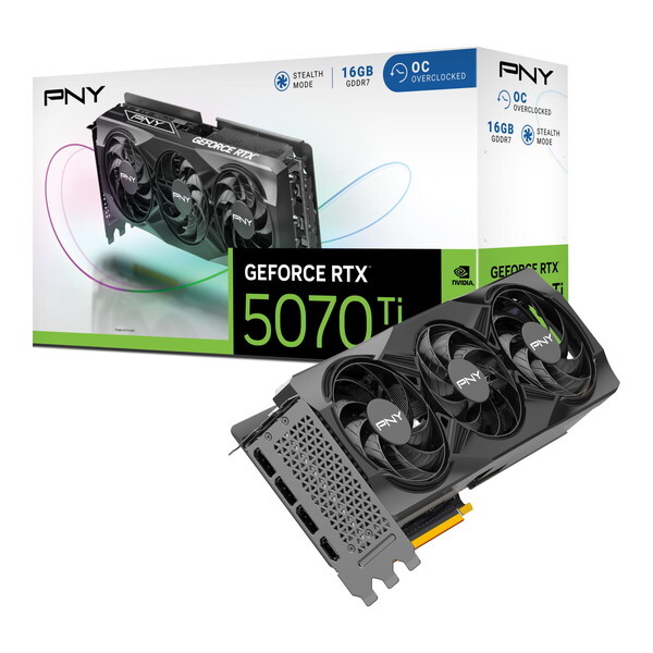PNY VCG5070T16TFXPB1-O ブラック PNY GeFORCE RTX 5070 Ti 16GB