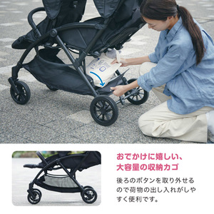 KATOJI タンデムストローラー シングルタイヤ ブラック 41462