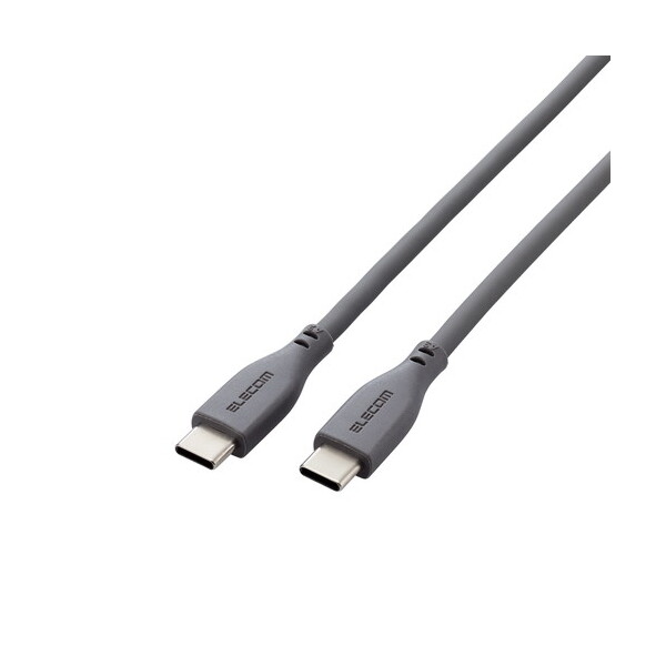 ELECOM MPA-CC5PSS05GY ^CvCP[u (Type-C to C) 0.5m PD 100W VR (MacBook Pro iPad Ή) O[