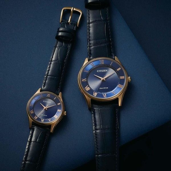 【美品】⭐️シチズン CITIZEN 腕時計 稼働 Eco-Drive ネイビー CITIZEN(シチズン) EM0407-01L ブルー×ネイビー/ブラウン CITIZEN