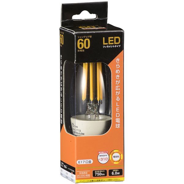 led 電球 e17 シャンデリア球 ６０ｗの人気商品・通販・価格比較