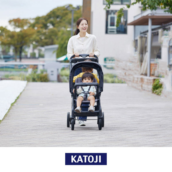 KATOJI ベビーカー 二人でゴーDX シングルタイヤ オニキス ブラック