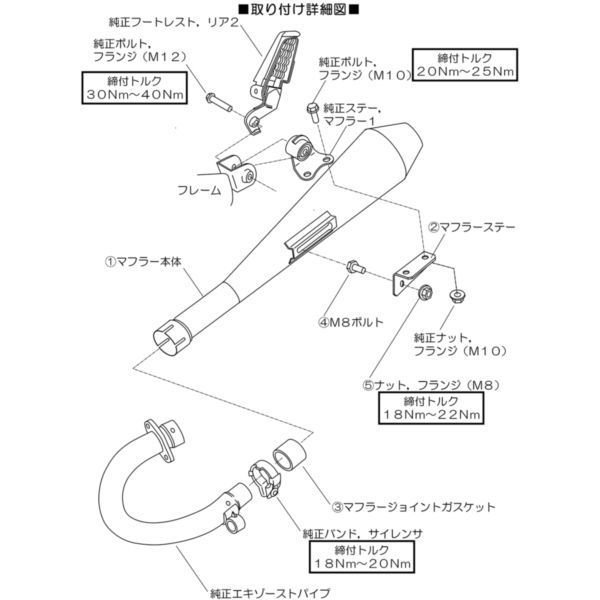 デイトナ D94500 スリップオンメガホンタイプマフラー SR400(78-08