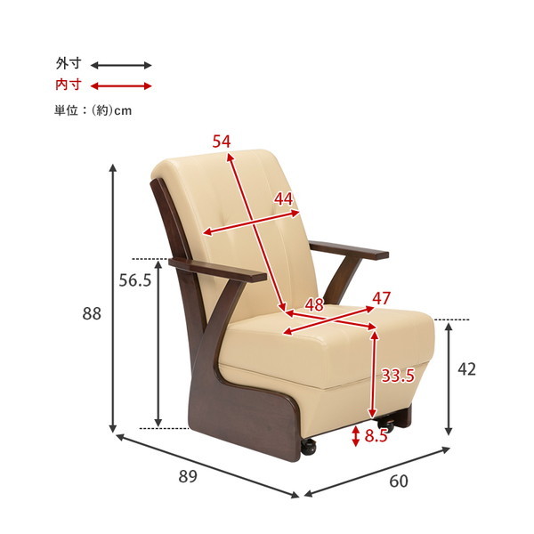 萩原 ケルト1P-DGY ダイニングソファ ダークグレー メーカー直送