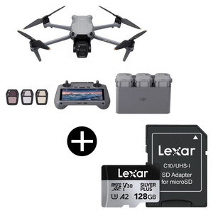 DJIAir3SFlyMoreコンボ (DJIRC2付属) + LEXAR LMSSIPL128G-BNANG Professional SILVER PLUS microSDXC UHS-I マイクロSDカード 128GB セット