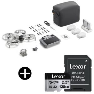 DJI DJI Flip Fly Moreコンボ(DJI RC 2付属) カメラ ドローン + LEXAR LMSSIPL128G-BNANG Professional SILVER PLUS microSDXC UHS-I マイクロSDカード 128GB セット