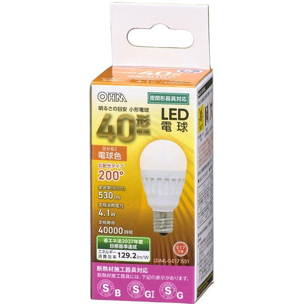 �I�[���d�@ LDA4L-G-E17 IS51 [LED�d�� (���` E17 40�`���� �d���F)]