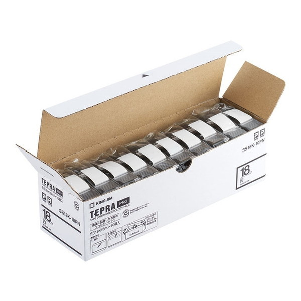 KING JIM SS18K-10PN �e�v��PRO�e�[�v �G�R�p�b�N �����x�� 18mm 10��