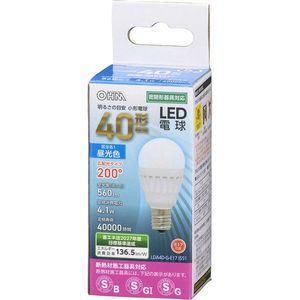 オーム電機 LDA4D-G-E17 IS51 [LED電球 (小形 E17 40形相当 昼光色)]