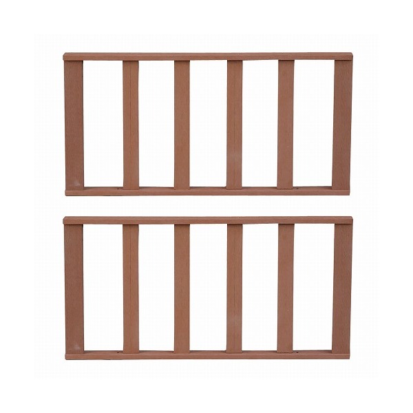 住まいスタイル PWDE-ST-2P-LBR 人工木ウッドデッキ ecofeel(エコフィール) ストレートフェンス2枚組 ライトブラウン