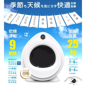 ALUMIS ASD-2.5TP ホワイト [小型衣類乾燥機(2.5kg)] | 激安の新品・型