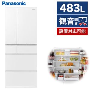 PANASONIC NR-F486MEX-W セラミックホワイト [冷蔵庫 (483L・フレンチ