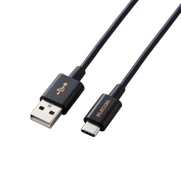 ELECOM MPA-ACYS03NBK スマートフォン用USBケーブル USB(A-C) 認証品 ヤワラカ耐久 0.3m ブラック