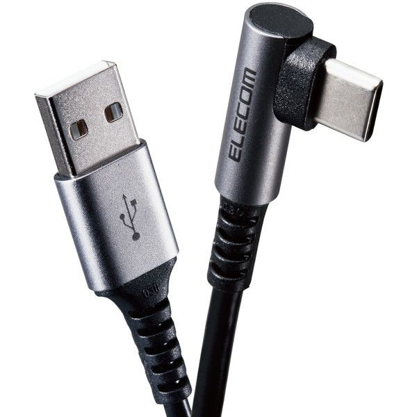 ELECOM MPA-ACL12NBK USB Type CP[u ^CvCP[u RہEREBX USB2.0(A-C) LRlN^ Fؕi X}z[dP[u 1.2m ubN