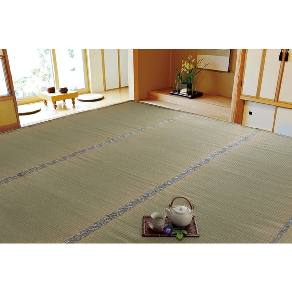 純国産 い草 上敷き カーペット 糸引織 『湯沢』 三六間2畳 (約182×182cm)