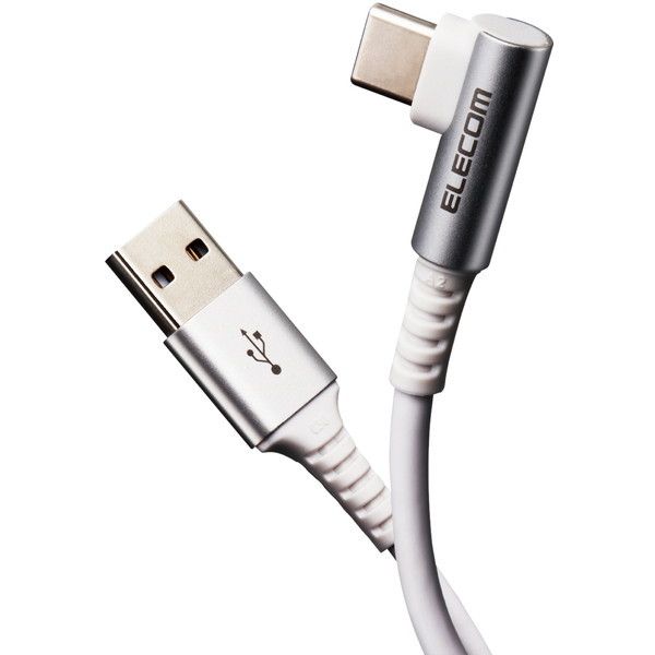ELECOM MPA-ACL12NWH USB Type CP[u ^CvCP[u RہEREBX USB2.0(A-C) LRlN^ Fؕi X}z[dP[u 1.2m zCg