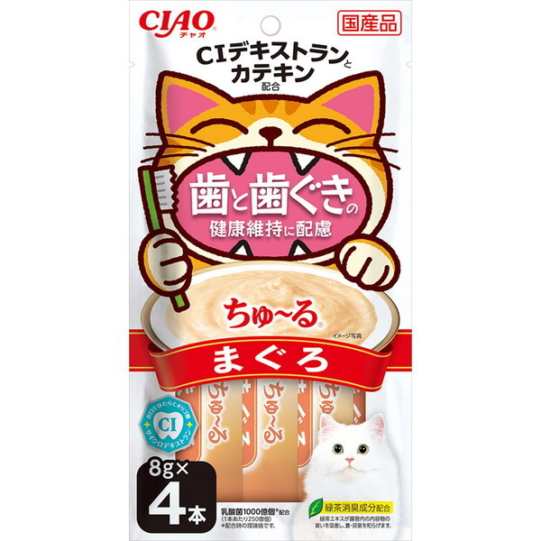 いなば　チャオ　乳酸菌ちゅーる　4本入　100袋 いなば CIAO チャオ ちゅ～る 乳酸菌入り まぐろバラエティ 国産