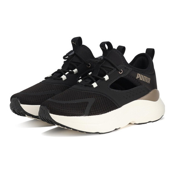 PUMA �v�[�} �X�|�[�c�V���[�Y SOFTRIDE ���C�u �~���[�� �E�B�����Y �u���b�N 24.5cm 312001 02