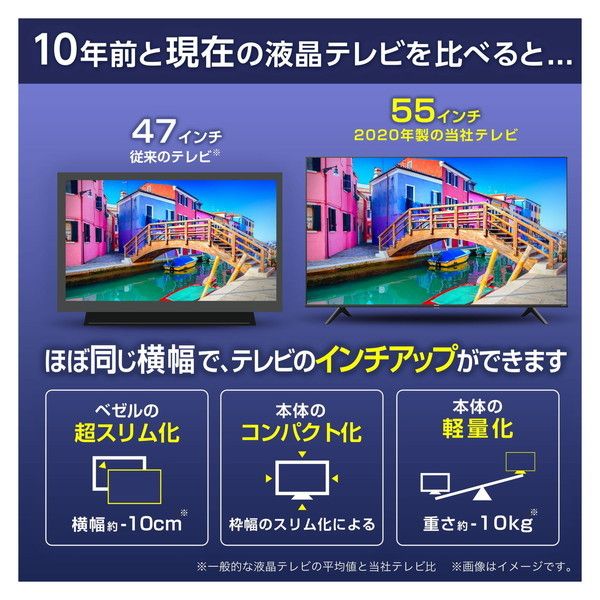 Hisense 55A6G [55V型 地上・BS・CSデジタル 4K内蔵 液晶テレビ] | 激安の新品・型落ち・アウトレット 家電 通販  XPRICE - エクスプライス (旧 PREMOA - プレモア)