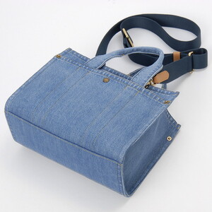 COACH コーチ ショルダーバッグ ブルー CR659 B4IN DENIM CARGO TOTE