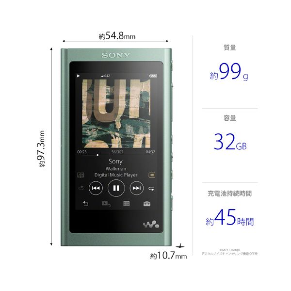 ソニー ウォークマン Aシリーズ 32GB NW-A56HN ホライズングリーン-
