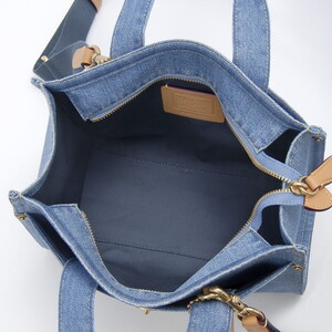 COACH コーチ ショルダーバッグ ブルー CR659 B4IN DENIM CARGO TOTE