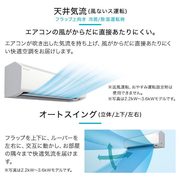 DAIKIN S22YTCXS-W ホワイト CXシリーズ [エアコン 主に6畳